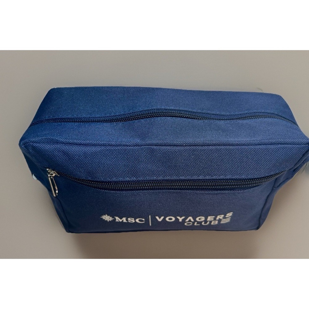 2 - NEW - MSC Voyagers Club‎ Toiletry Makeup Bags Navy Blue - Picture 2 of 4